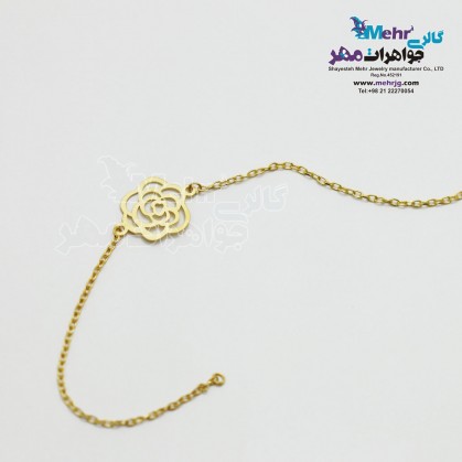 دستبند طلا - طرح گل رز-SB0053